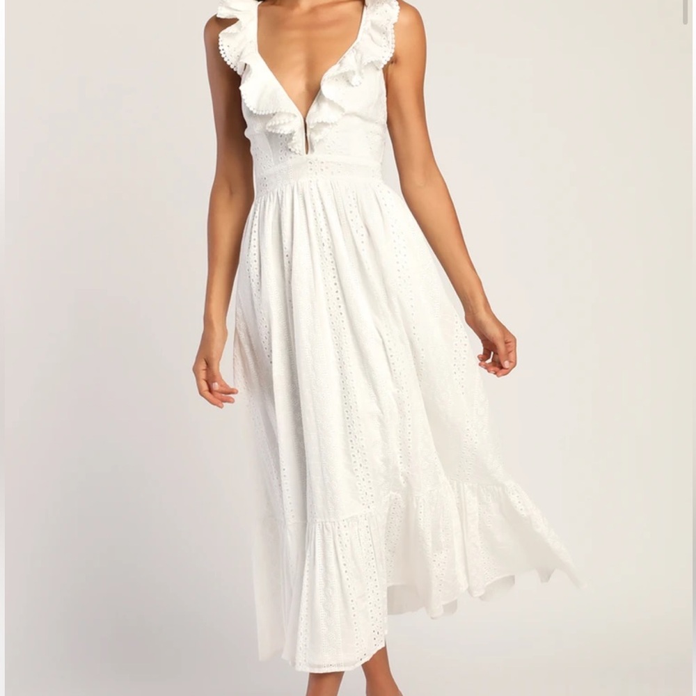 White eyelet dress